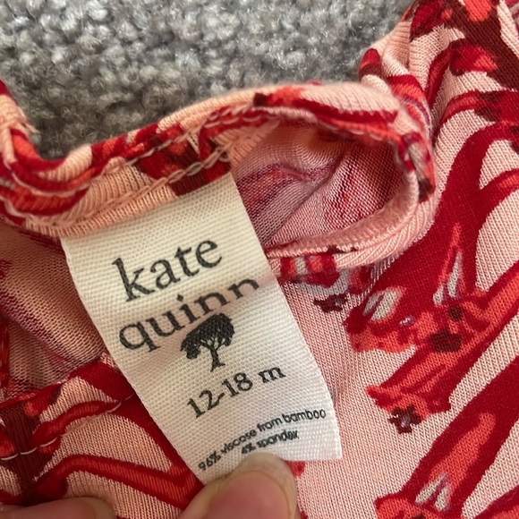 Kate Quinn Short Sleeve Double Ruffle Top & Bloomer Set- Red Vine Stripe 🌟HP🌟 - Picture 2 of 11